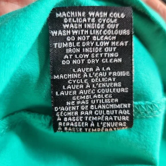 Nicole Miller Original Women's Top Tied Waist Size Medium Green Sleeveless New - Picture 9 of 10